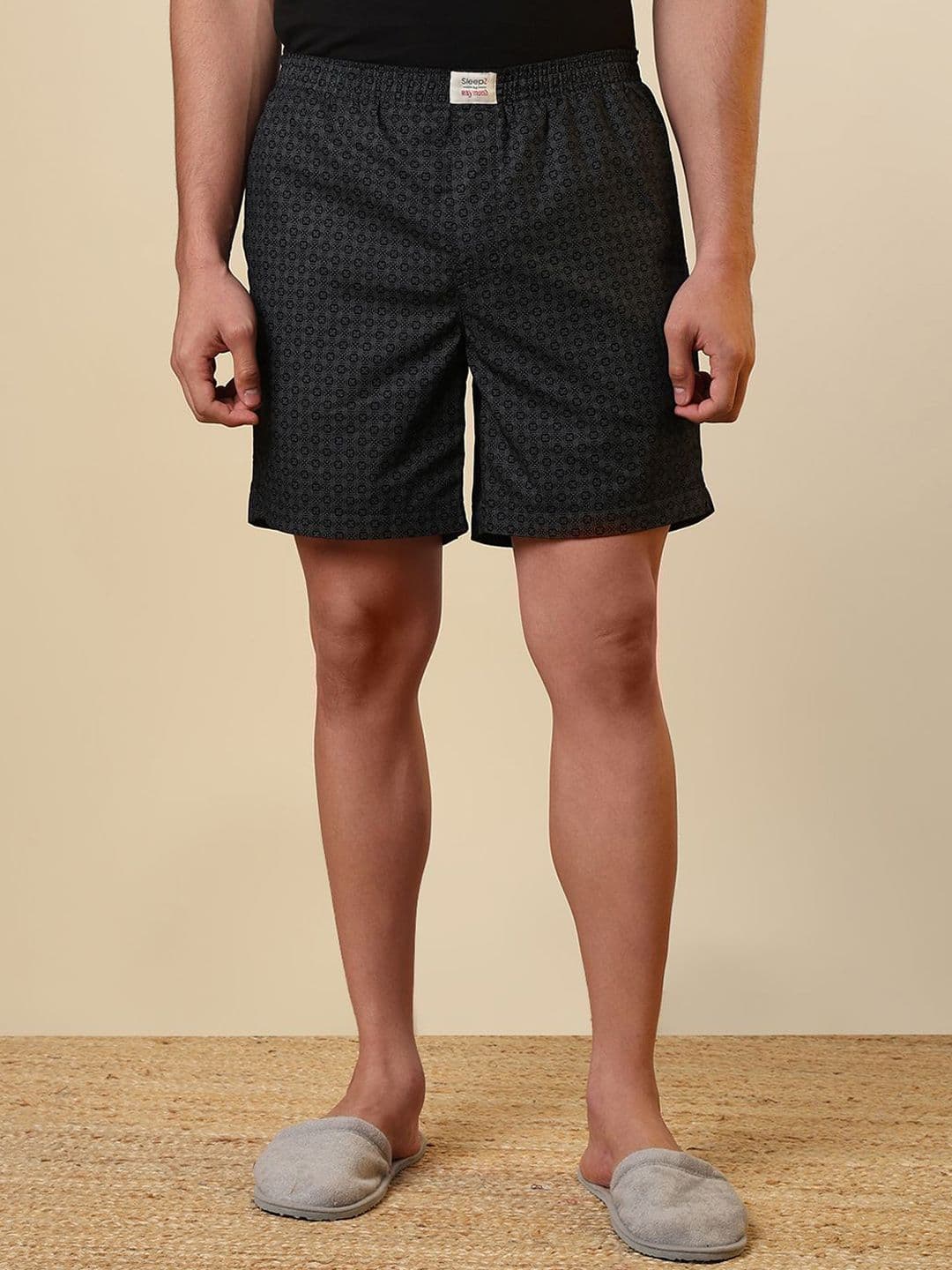 SleepZ by Raymond Printed Pure Cotton Mid-Rise Boxer AHBA00047-K7 - view 1