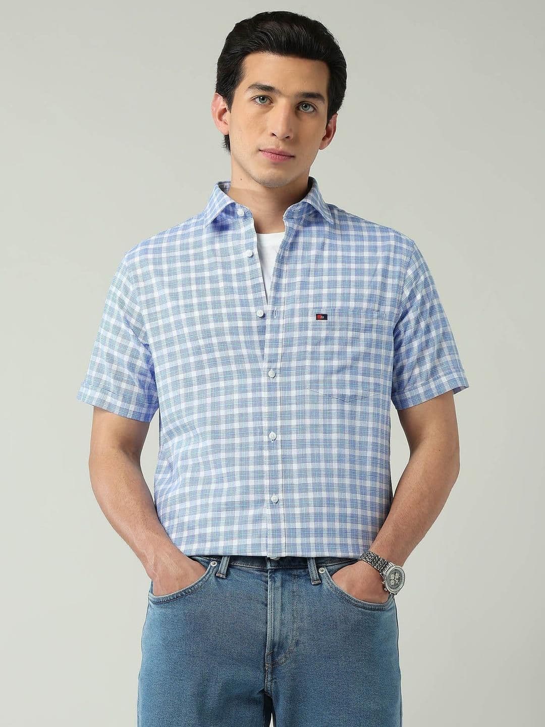 AD By Arvind Men Slim Fit Checked Casual Shirt - view 1