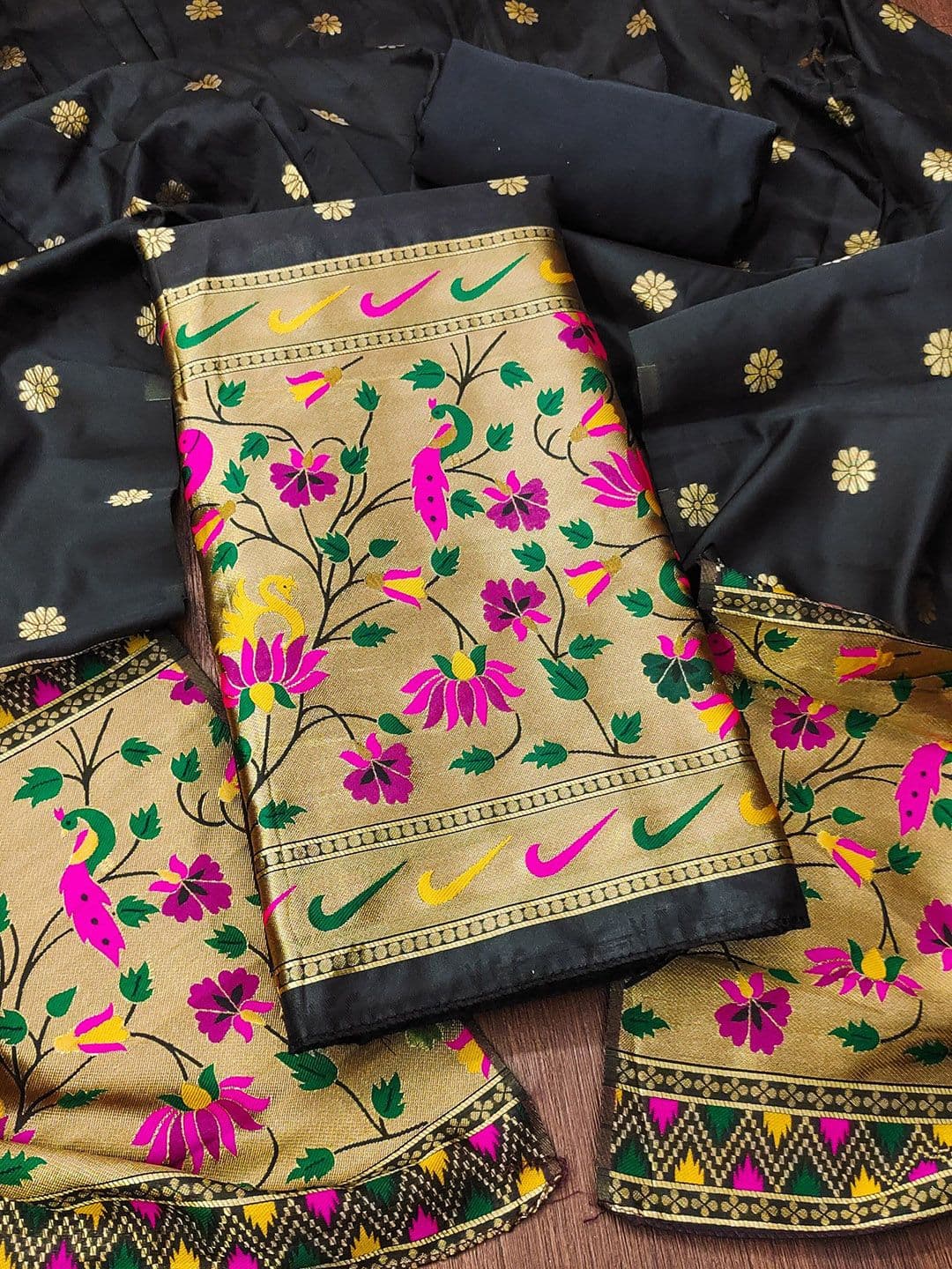 Rangtulika Ethnics Woven Design Unstitched Dress Material - view 1