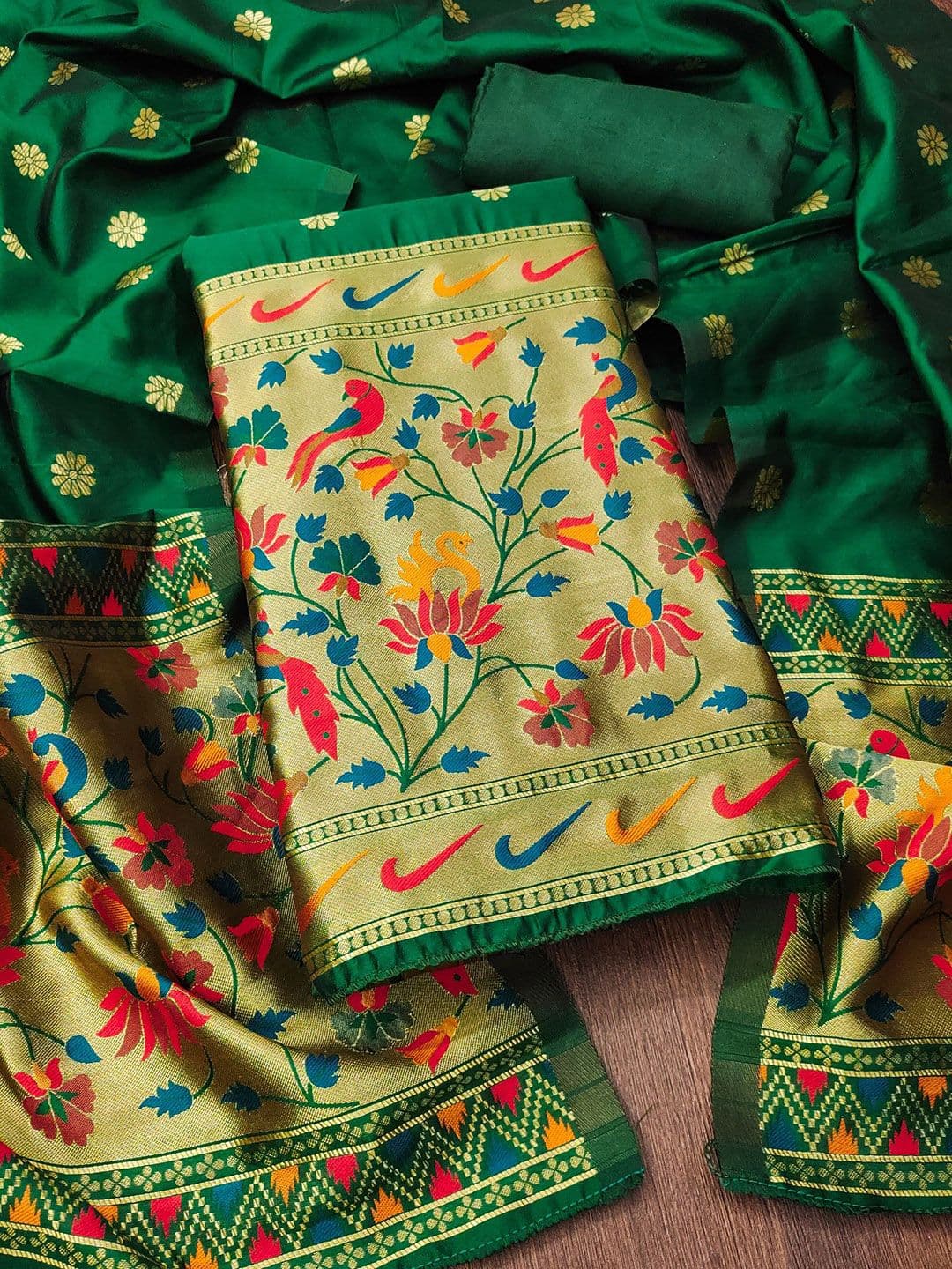Rangtulika Ethnics Woven Design Unstitched Dress Material - view 1
