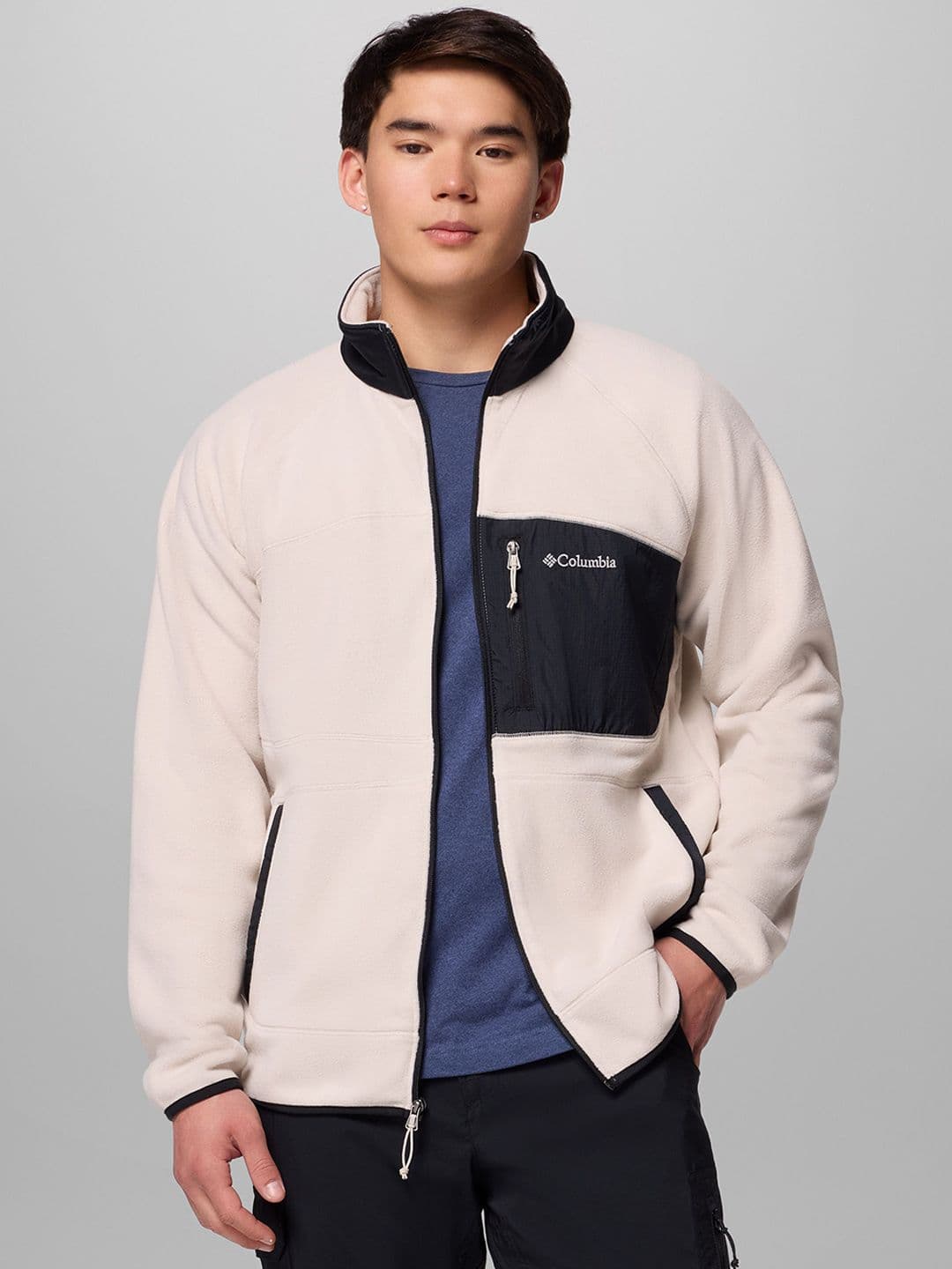 Columbia Men Mock Collar Solid Lightweight Casual Bomber Jacket - view 1