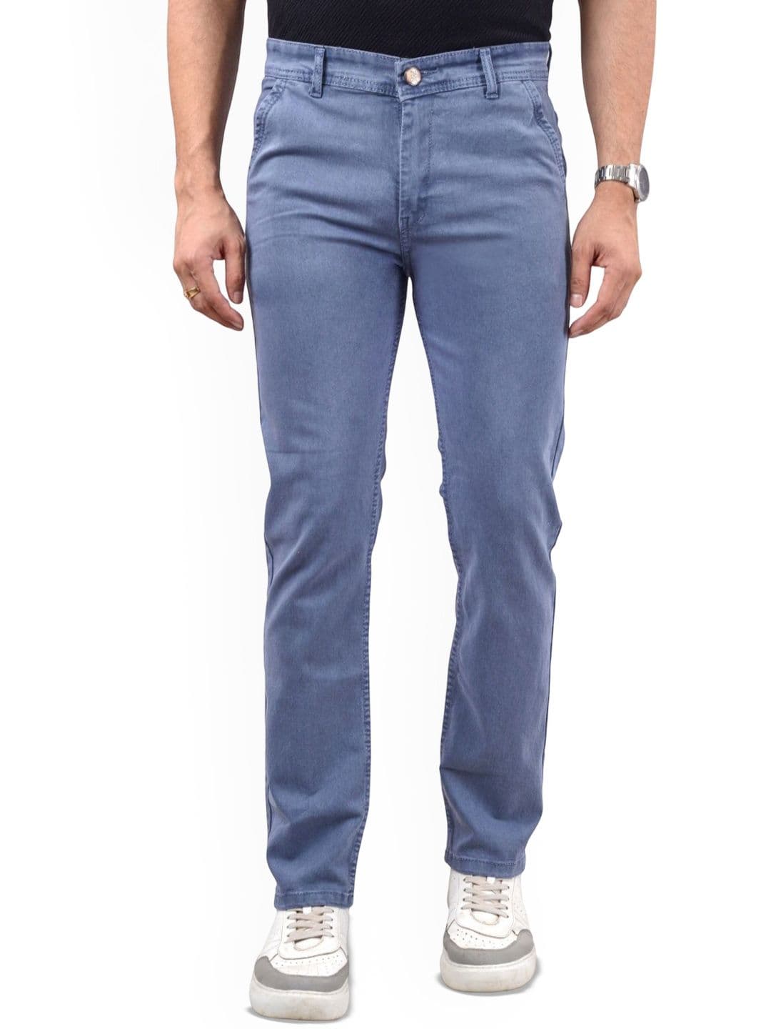 Moudlin Men Classic Regular Fit Mid-Rise Jeans - view 1