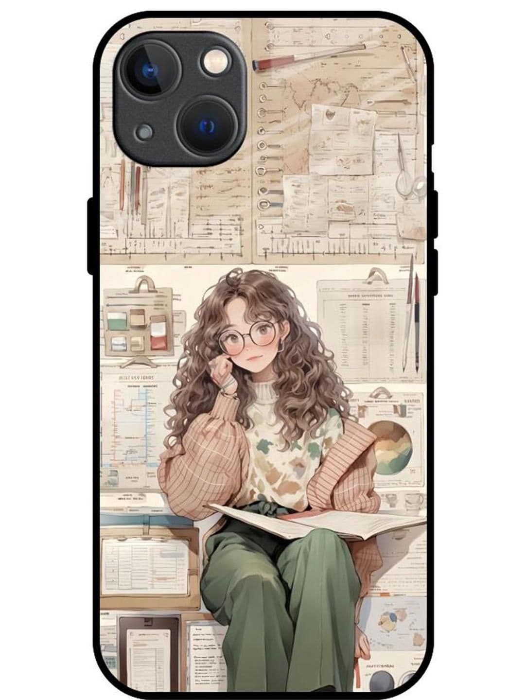 QRIOH Quirky Printed iPhone 13 Mini Back Case Mobile Accessories - view 1