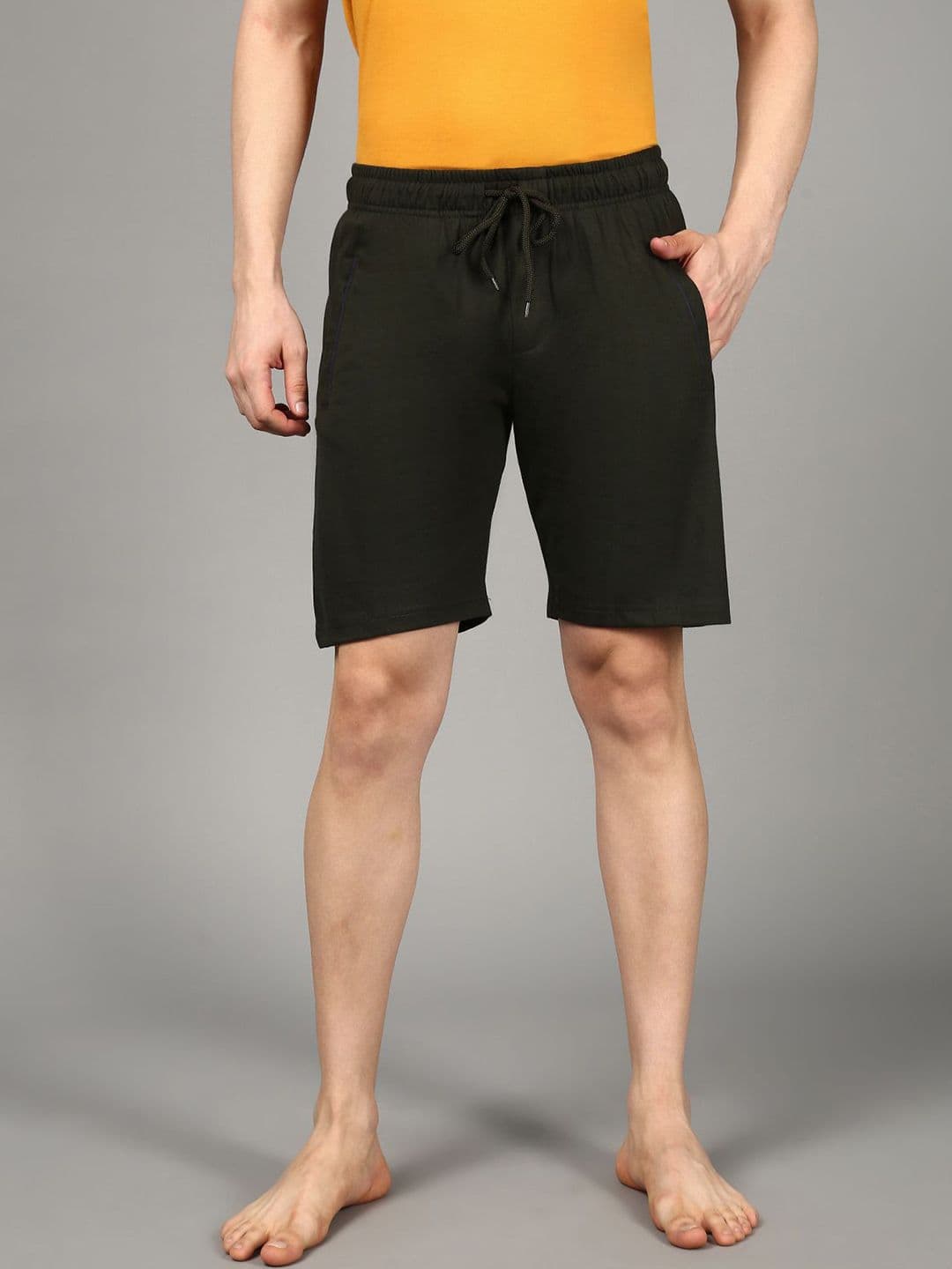 The Roadster Lifestyle Co Pure Cotton Casual Lounge Shorts With Side Pocket - view 1