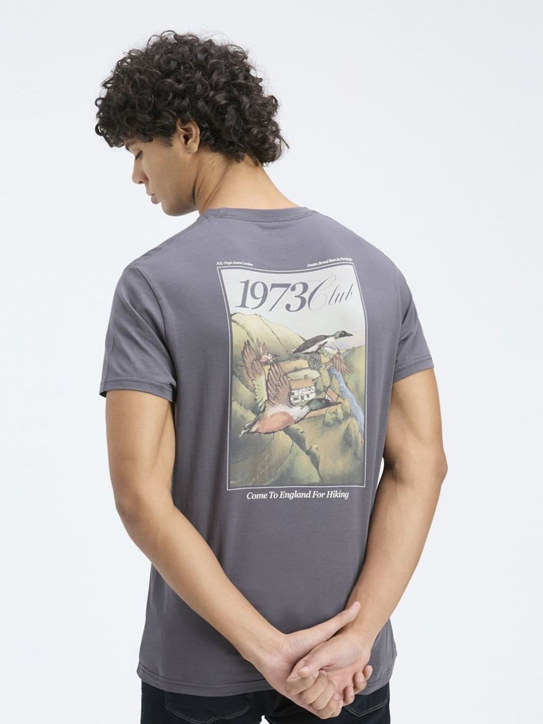 Pepe Jeans Graphic Printed Pure Cotton Slim Fit T-shirt - view 1