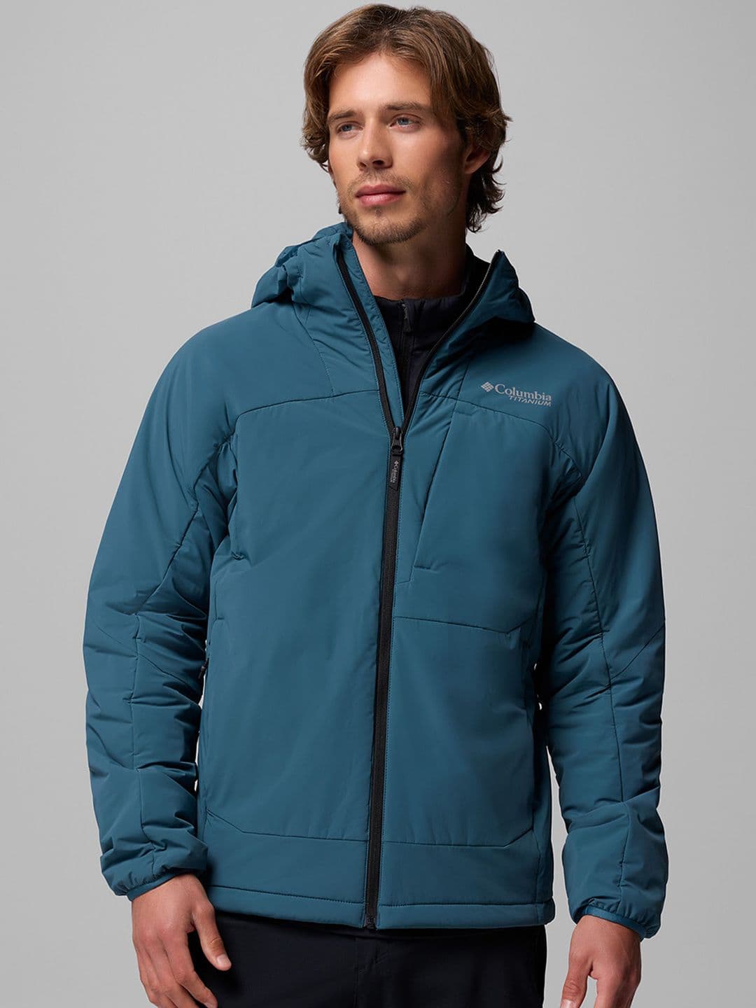 Columbia Men Hooded Solid Lightweight Casual Bomber Jacket - view 1