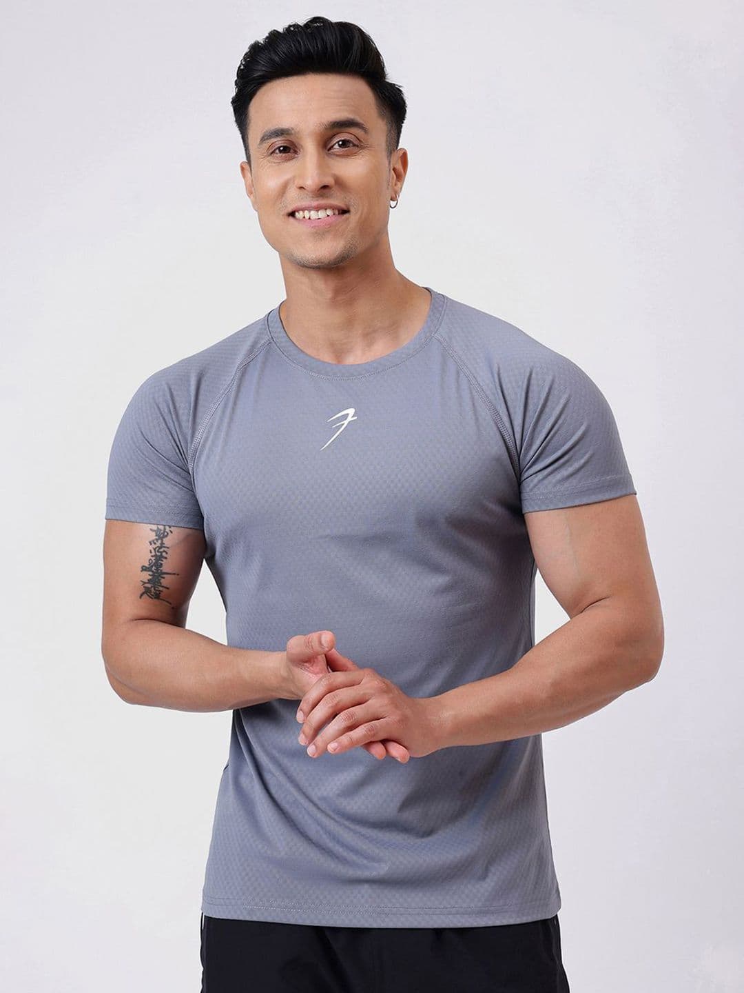 FUAARK Abzorb Raglan Sleeves Fuaark Grain Gym & Workout Slim Fit T-shirt - view 1
