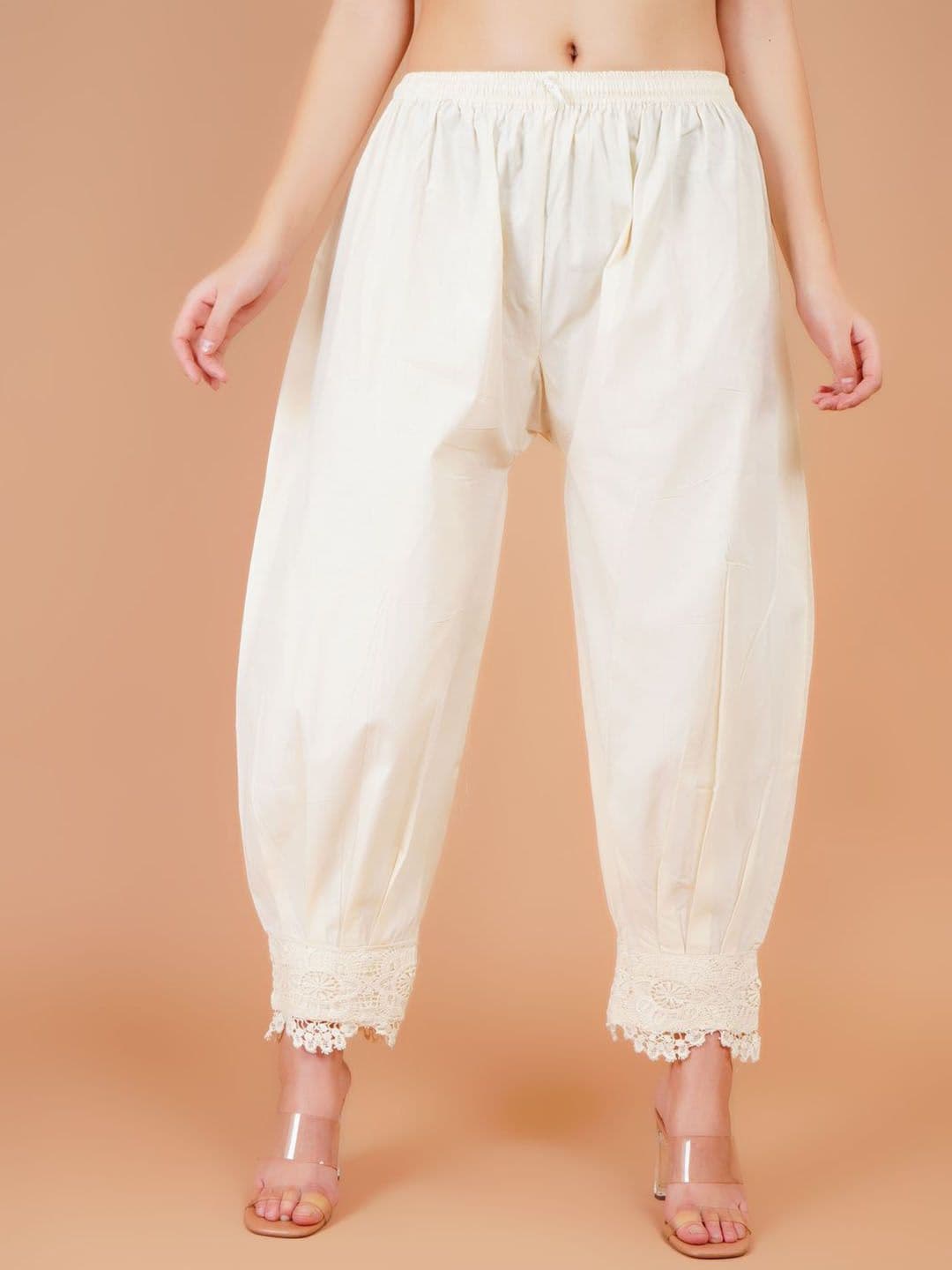 Karthav Fashion Women Woven Design Chikankari Straight Fit Cotton Salwar - view 1
