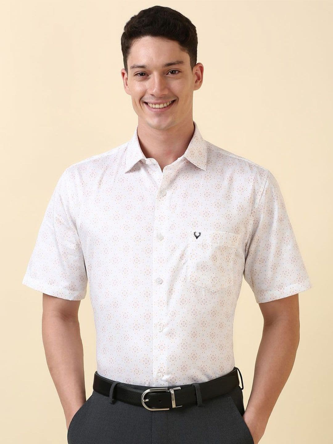 Allen Solly Slim Fit Floral Printed Pure Cotton Formal Shirt - view 1
