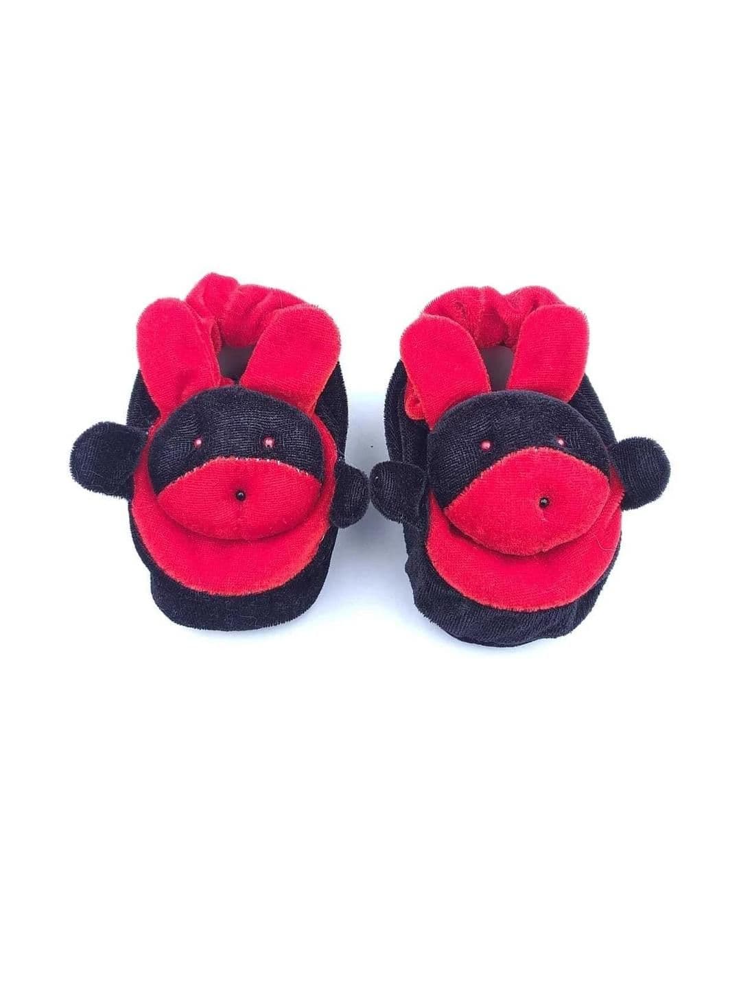 LMN CHILD CARE Kids-Unisex Red Cotton Booties - view 1