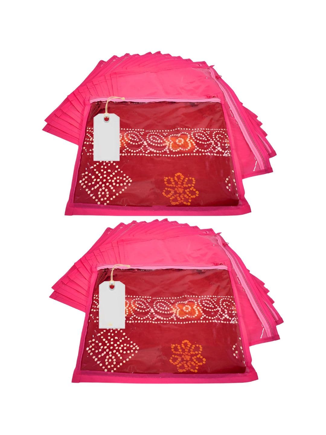 Ajabh Pink 24 Pieces Regular Multi-Utility Garment Cover Bag Organisers - view 1