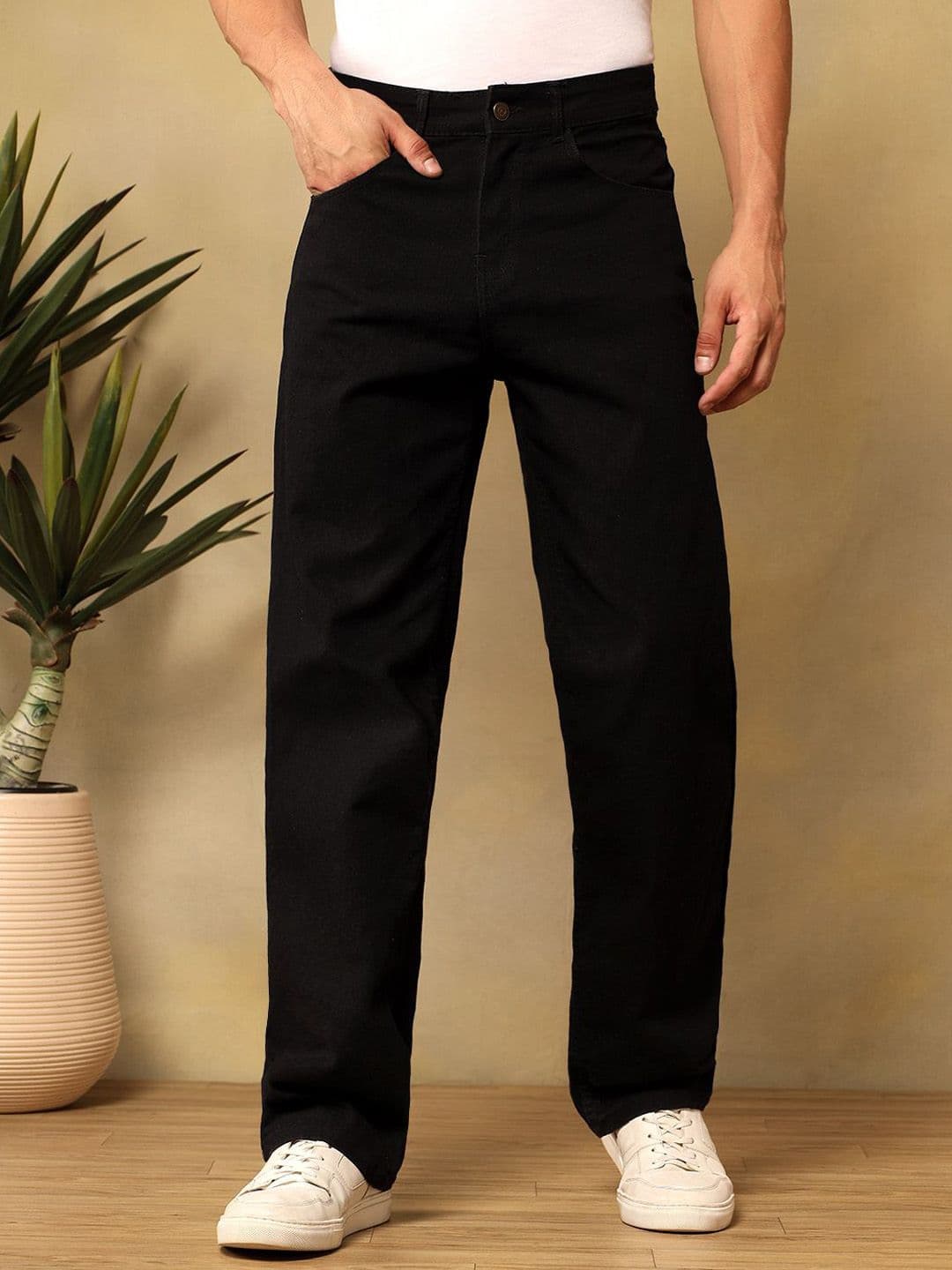 Stylecast X Kotty Men Straight Fit Mid-Rise Cotton Stretchable Jeans - view 1