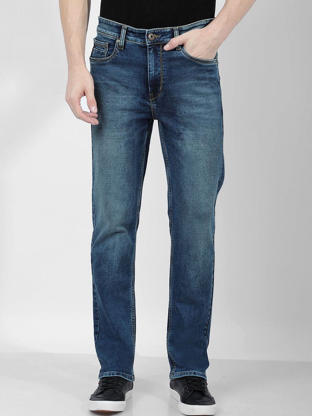 fineblu Men Slim Fit Mid-Rise Heavy Fade Stretchable Jeans - view 1