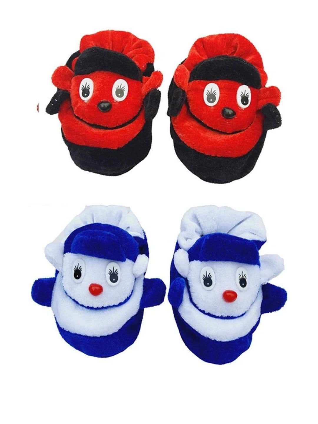 LMN CHILD CARE Kids-Unisex Multicoloured Cotton Booties - view 1
