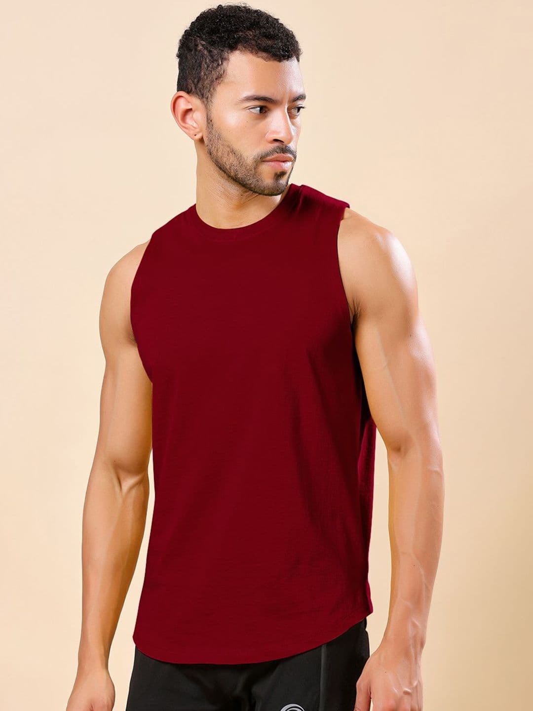 Friskers Round Neck Pure Cotton Gym Vest 170725AE-14 - view 1