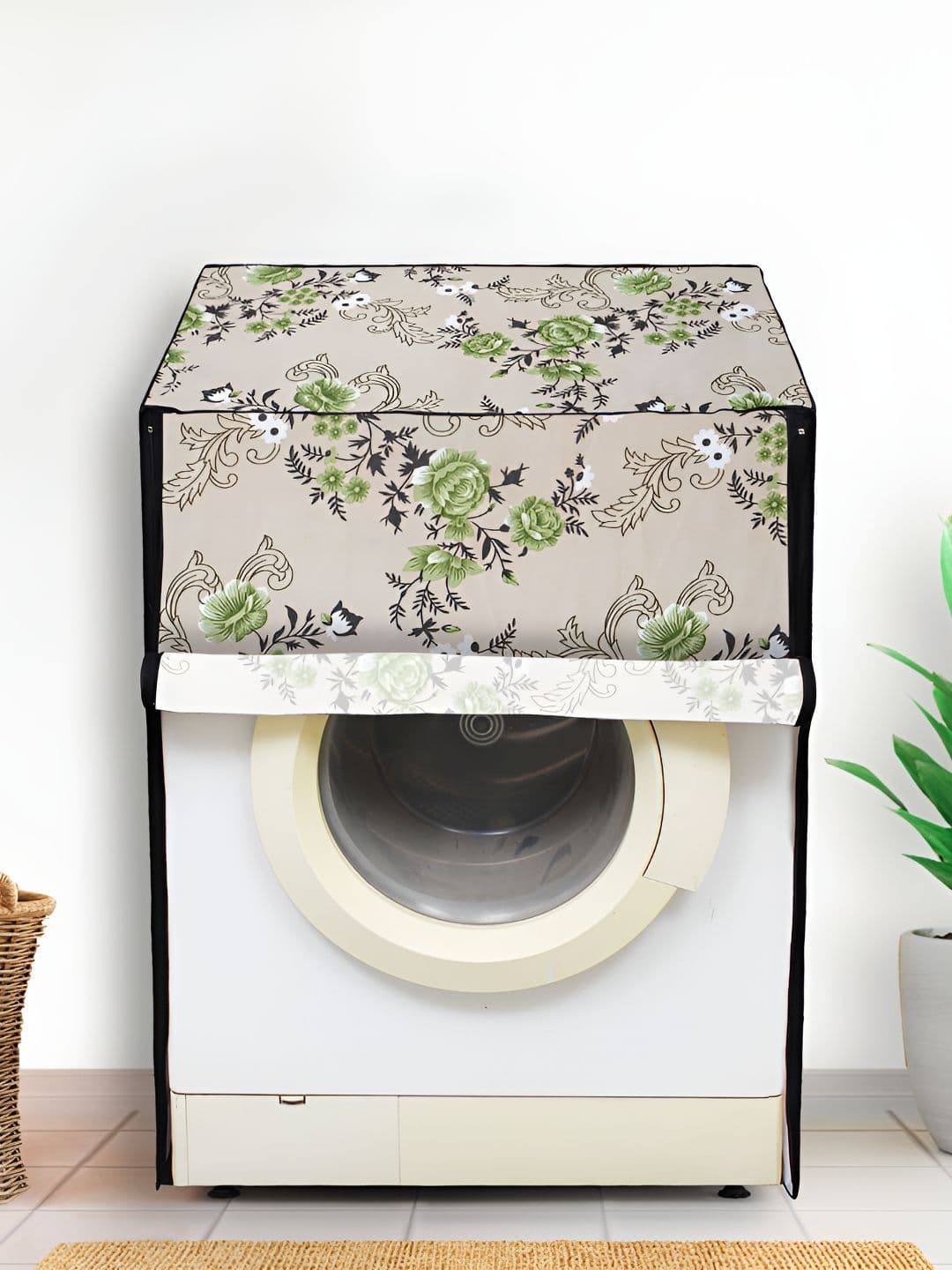 DREAM CARE Beige Printed Dustproof & Waterproof Front Loading Washing Machine Cover 8Kg - view 1