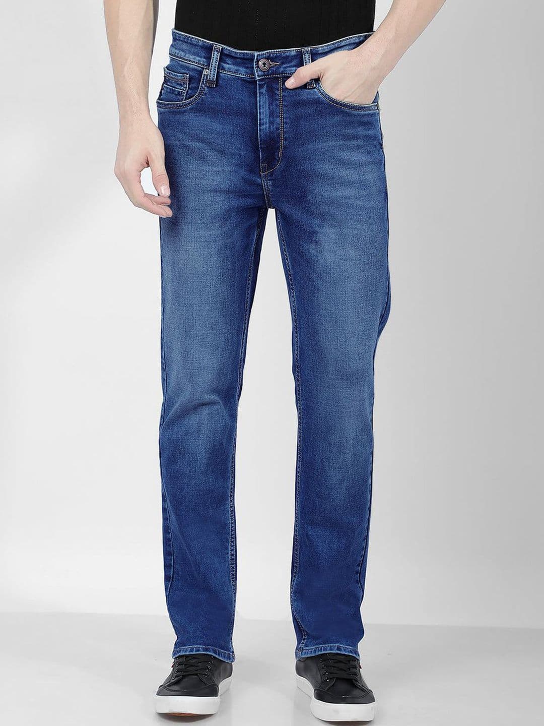 fineblu Men Slim Fit Mid-Rise Light Fade Stretchable Jeans - view 1