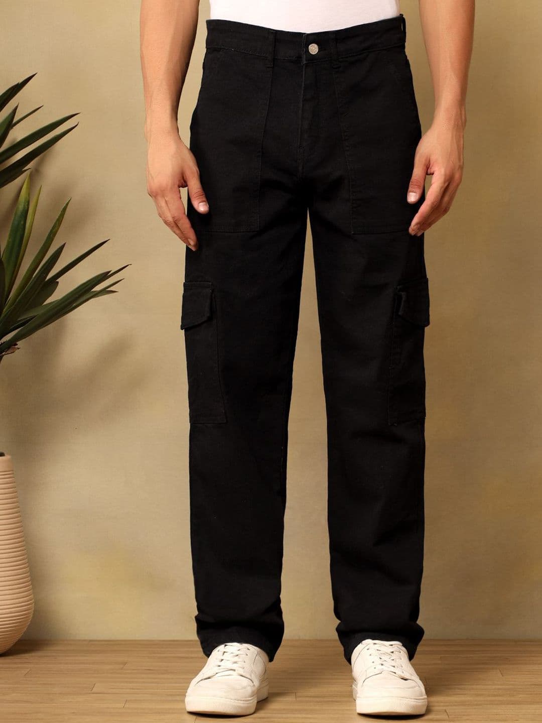 Kotty Men Regular Fit Mid-Rise Clean Look No Fade Stretchable Jeans - view 1
