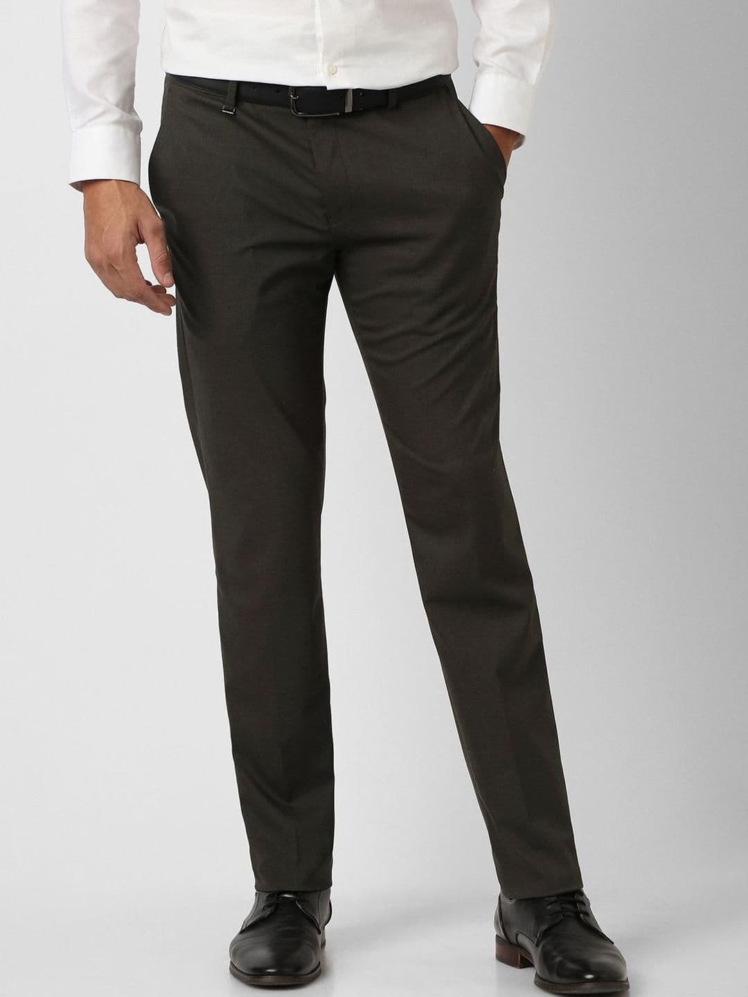 Van Heusen Men Slim Fit Mid-Rise Formal Trousers - view 1