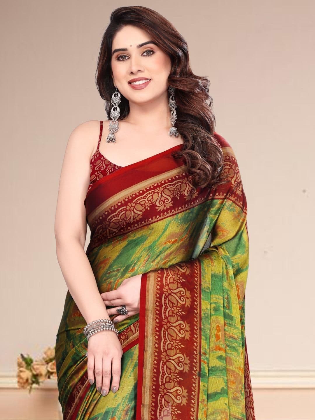 SUPERLAXMI Pure Chiffon Designer Saree - view 1