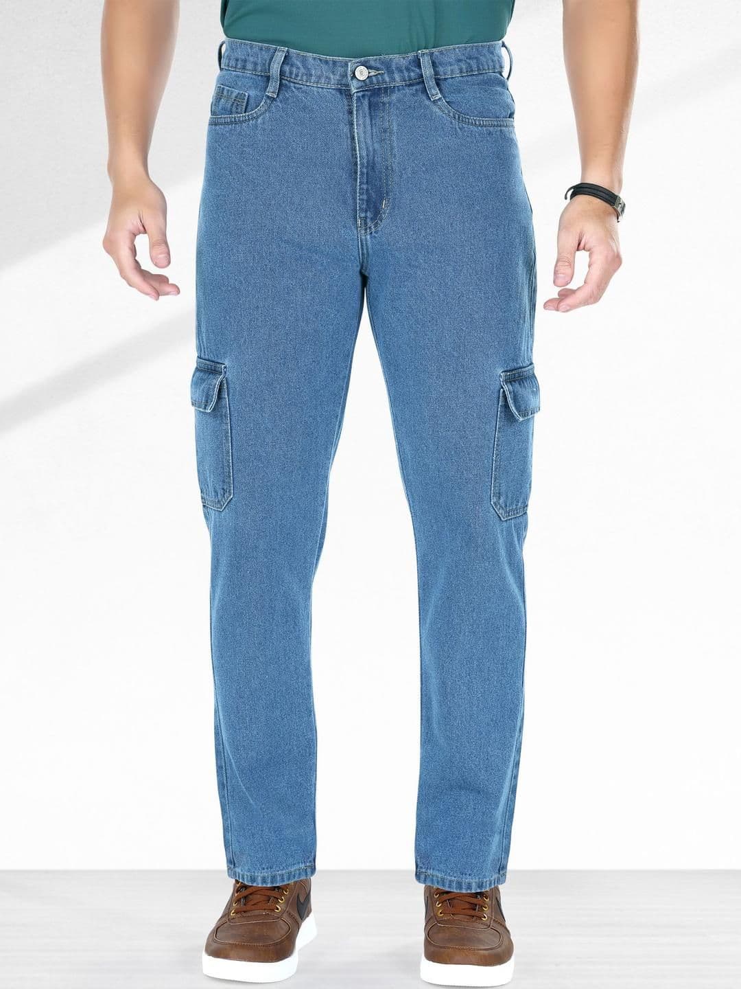 me Queen Men Tapered Fit Clean Look No Fade Cotton Jeans - view 1