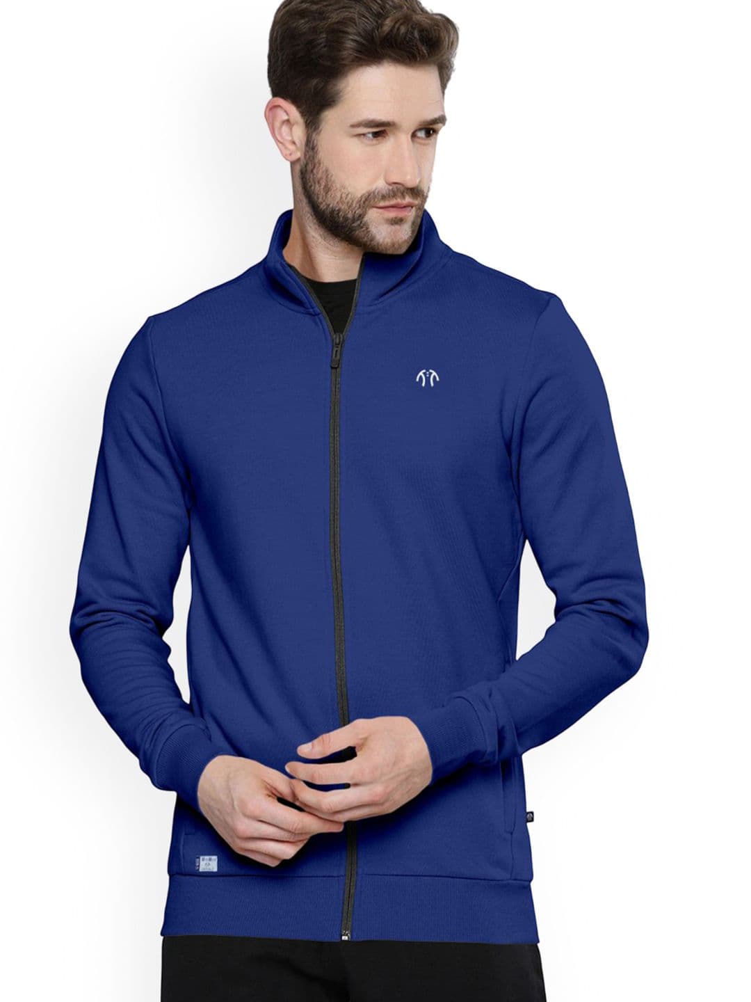 Triptee Men Stand Collar Solid Cotton Sporty Jacket - view 1