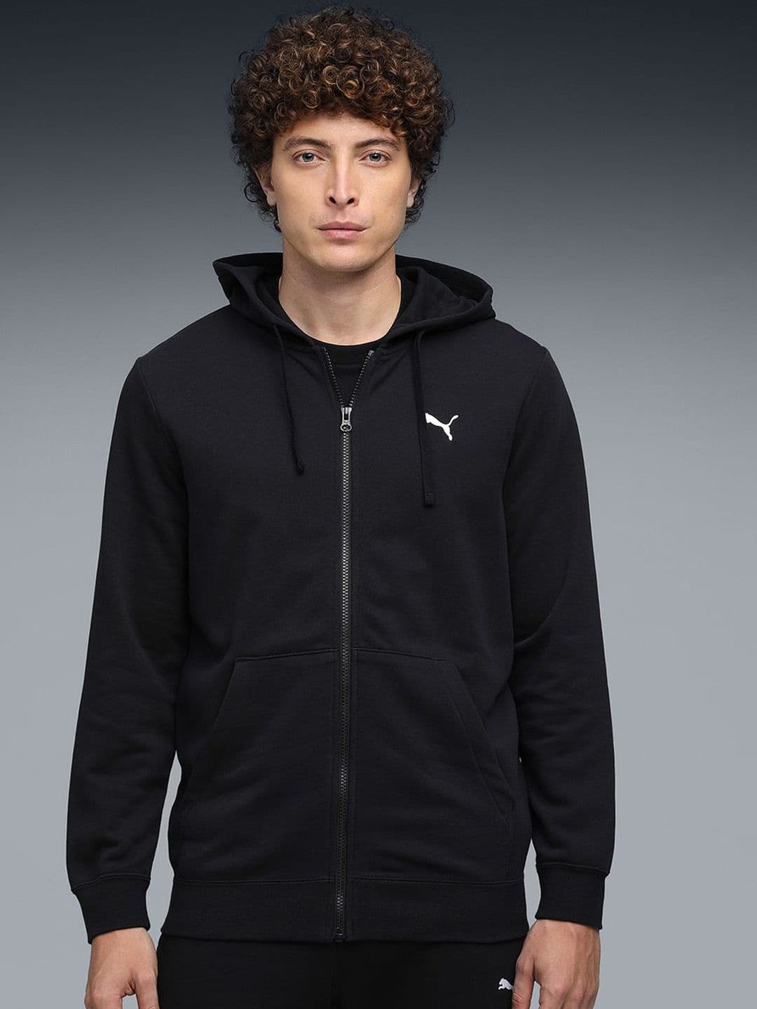 Puma Essentials Men's Rubber Print Full-Zip Hoodie - view 1
