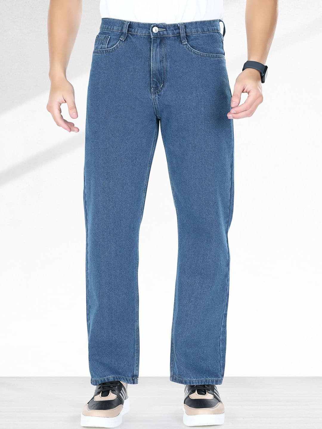 me Queen Men Wide Leg Mid-Rise Jeans - view 1