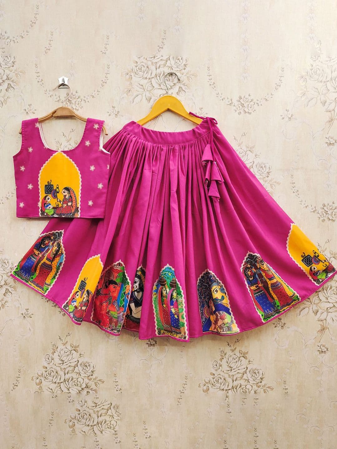 JOVK DESIGN Girls Embroidered Ready to Wear Lehenga & - view 1