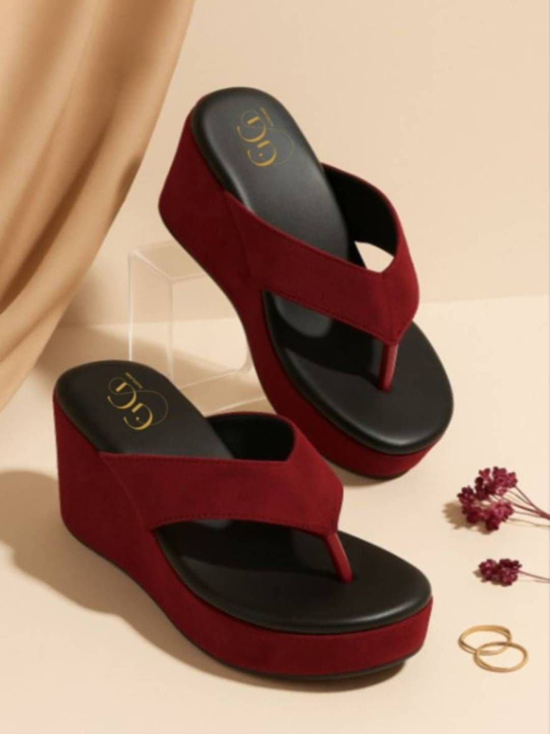 GLO GLAMP Women Open Toe Wedge Sandals - view 1