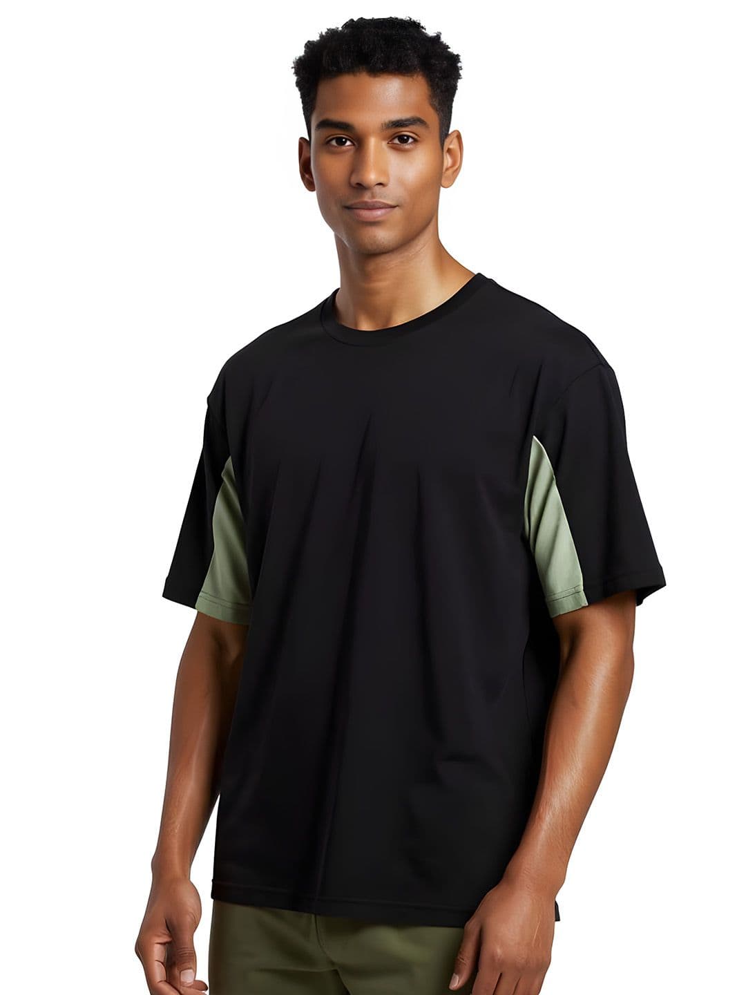 glitchez Contrast Trim Oversize T-shirt - view 1