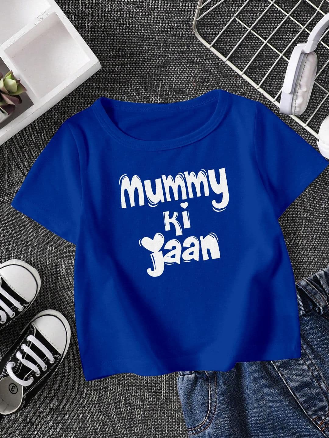 FIONAA TRENDZ Kids-Unisex Blue Cotton Tshirts - view 1