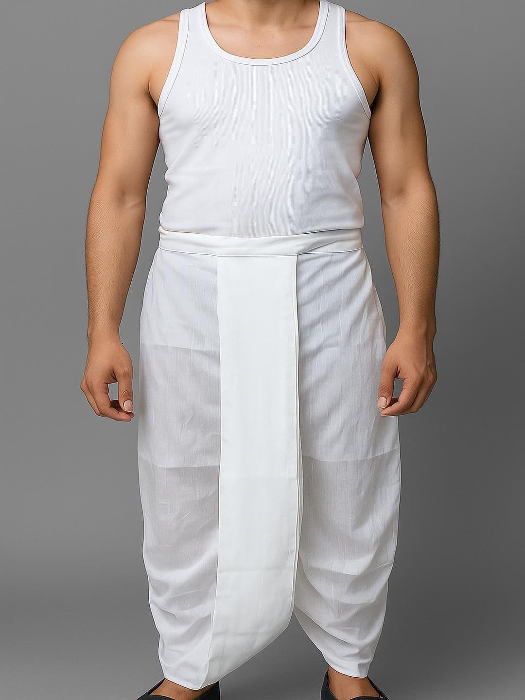 AMIT ONLINE Men Solid Dupion Silk Dhoti Pant - view 1