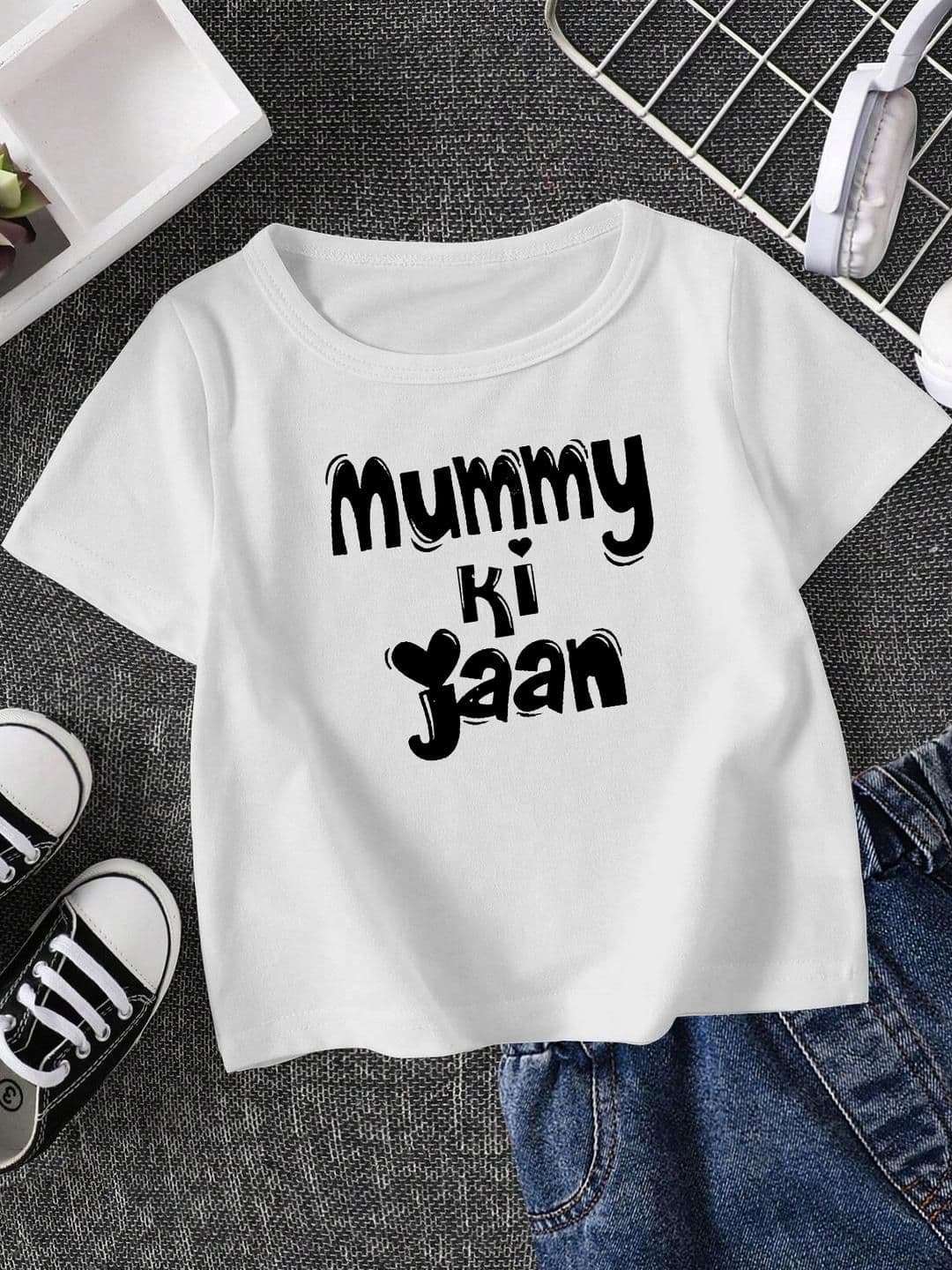 FIONAA TRENDZ Kids-Unisex White Cotton Tshirts - view 1