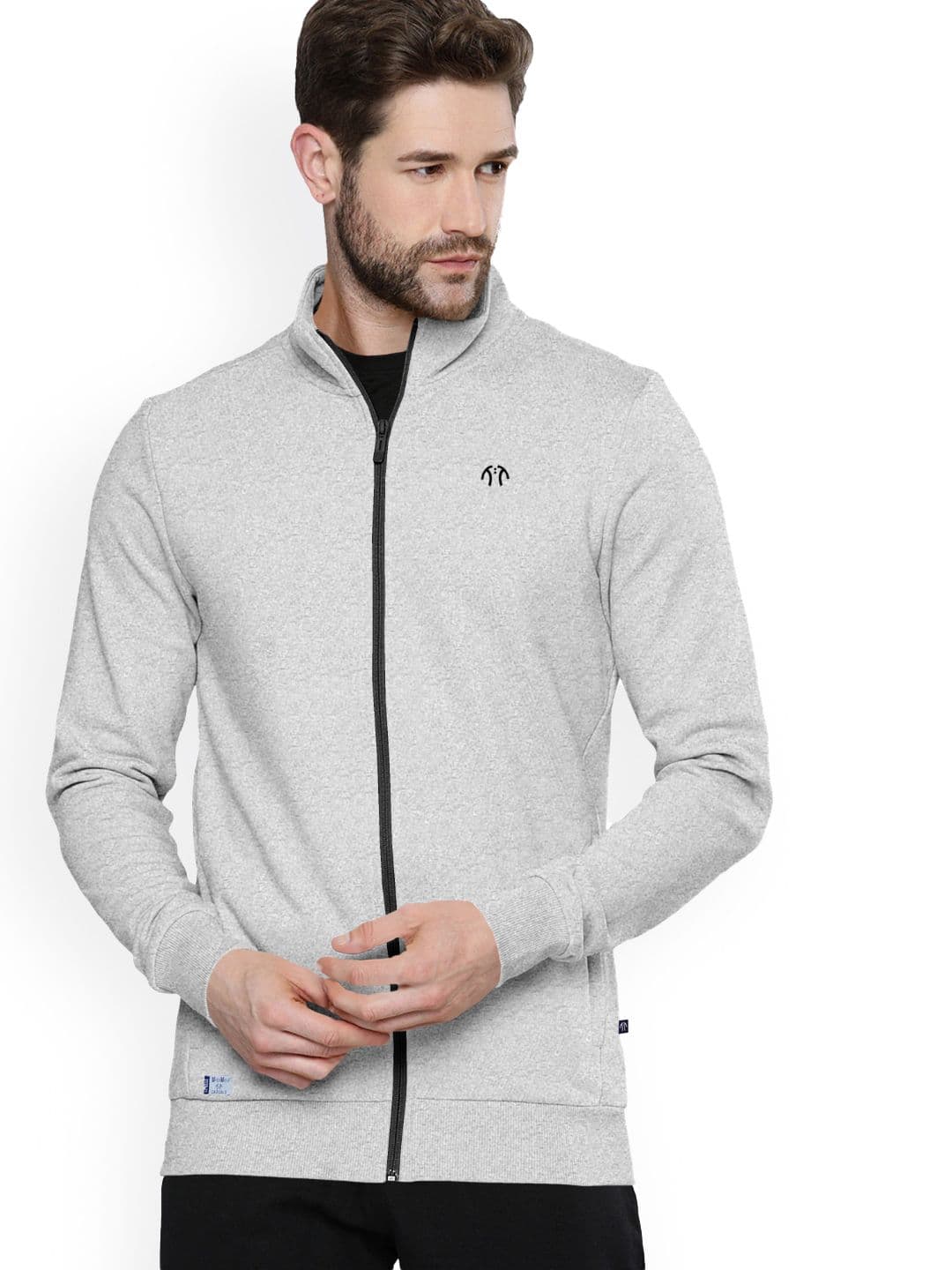 Triptee Men Mock Collar Solid Sporty Jacket - view 1