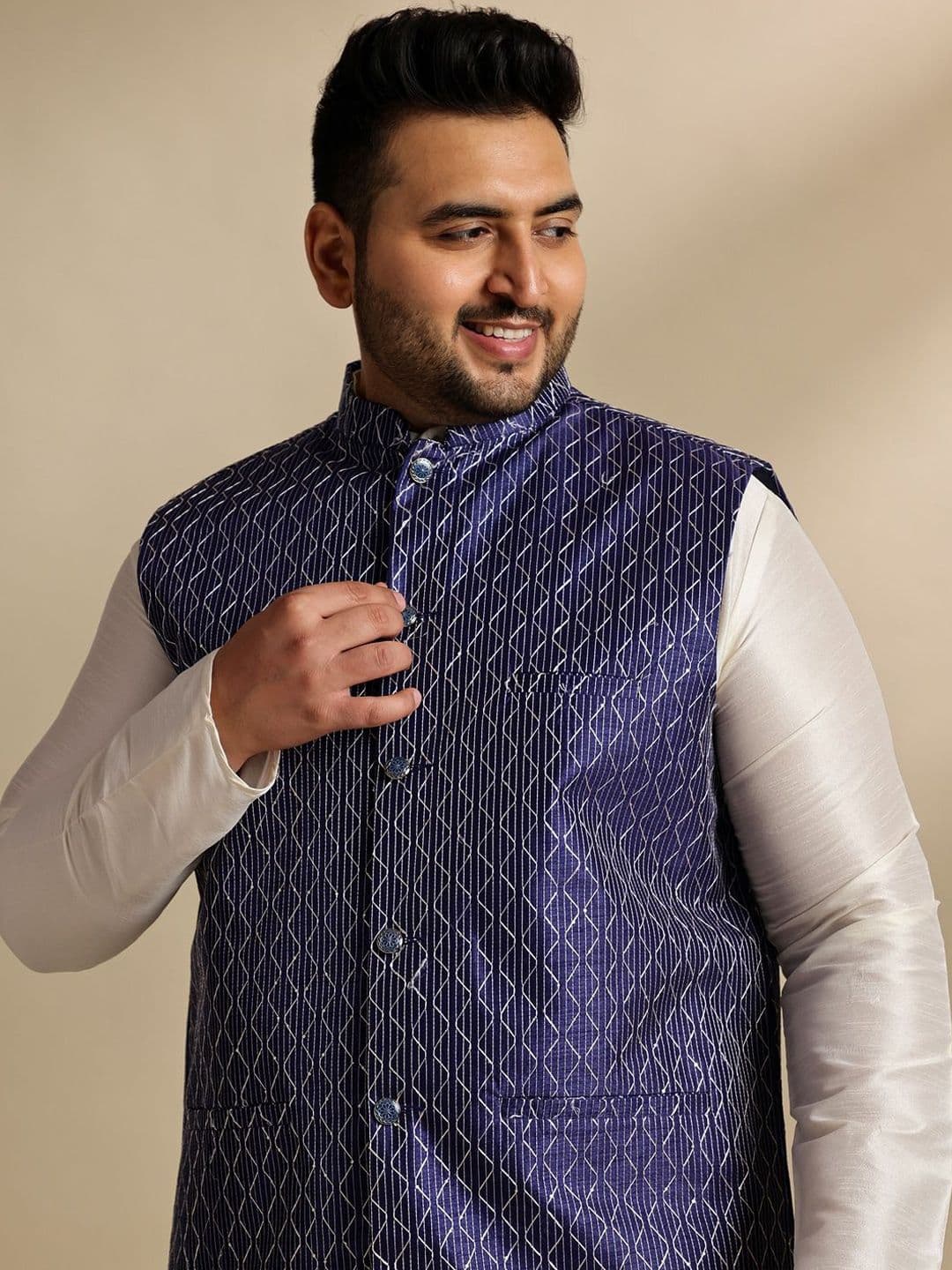 SOJANYA PLUS Embroidered Nehru Jacket - view 1