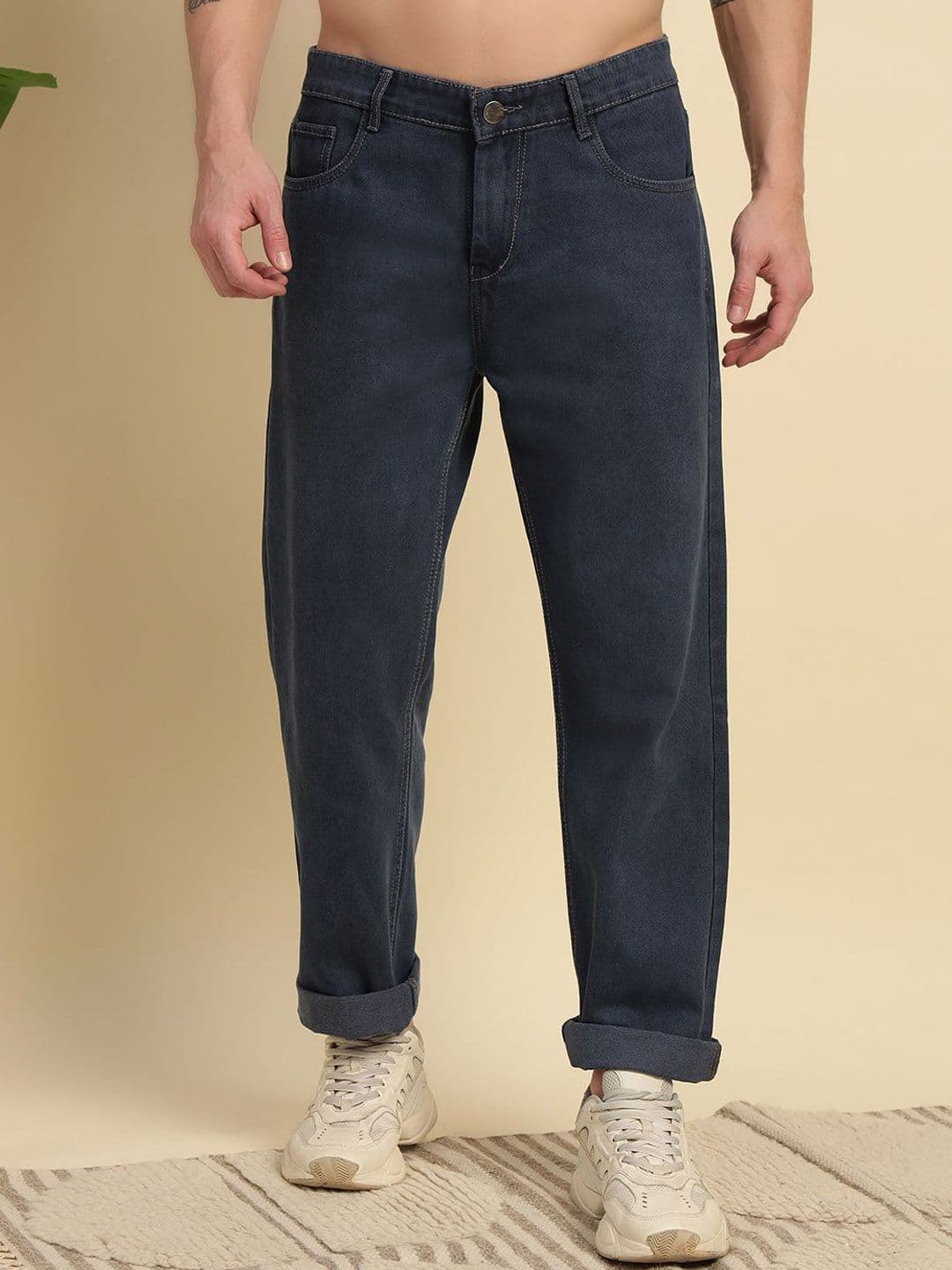 RAGZO Men Baggy Fit Mid-Rise Pure Cotton Jeans - view 1