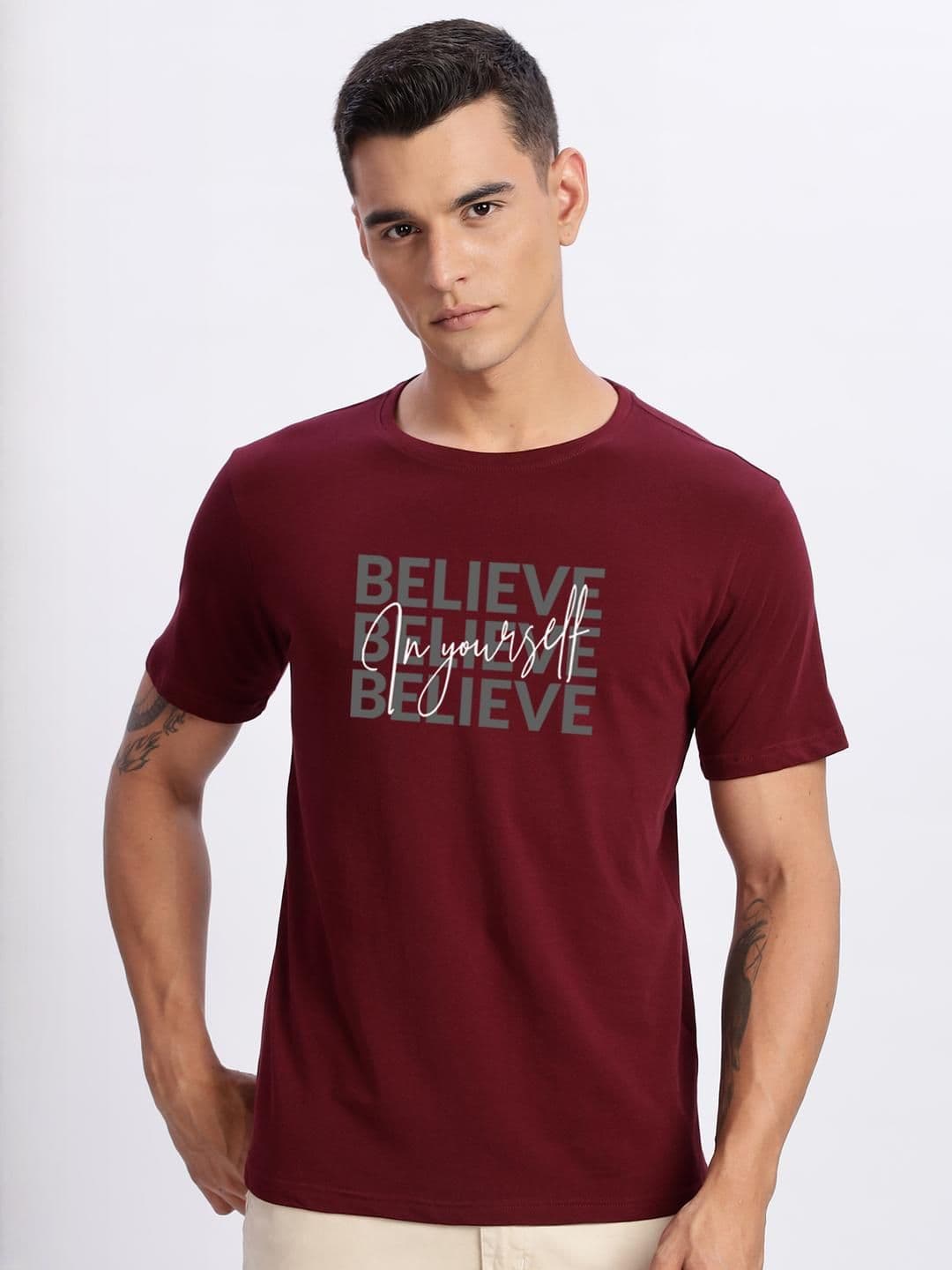ADRO Men Maroon Tshirts - view 1