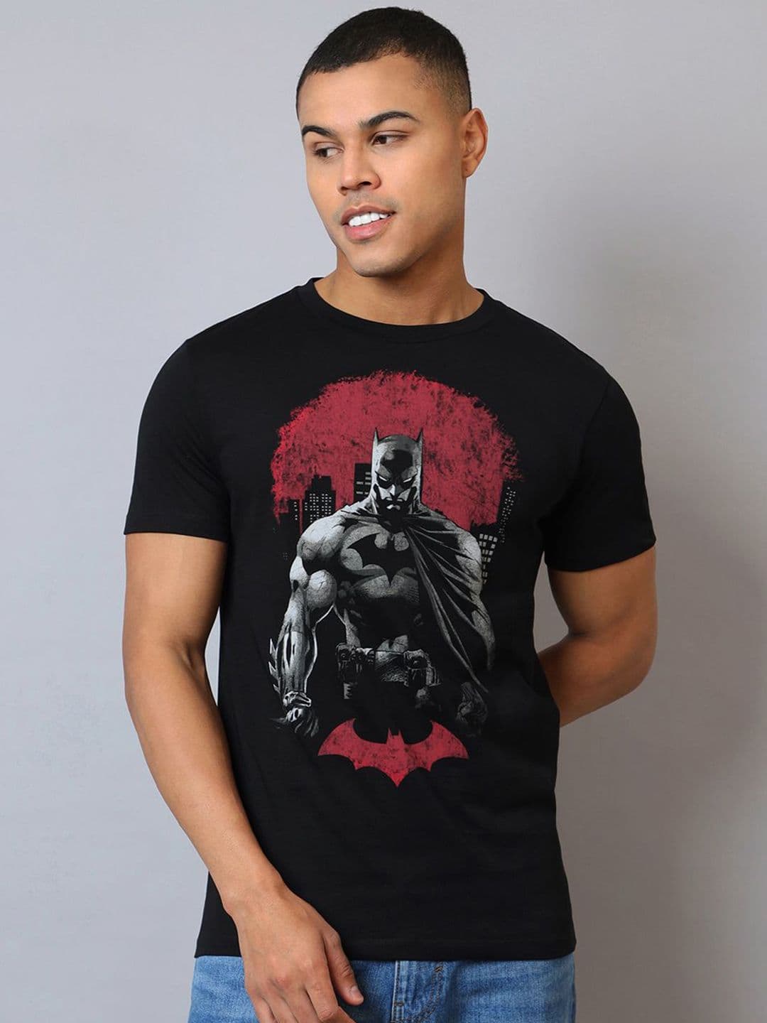 Free Authority Batman Printed Pure Cotton Round Neck T-Shirt - view 1