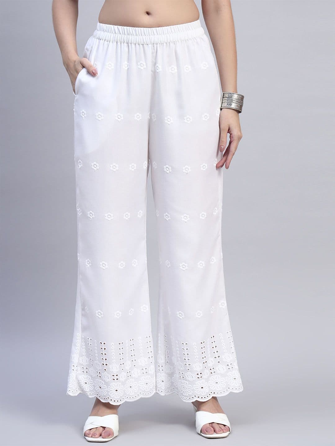 Shopping Queen Women Embroidered Ethnic Palazzos - view 1