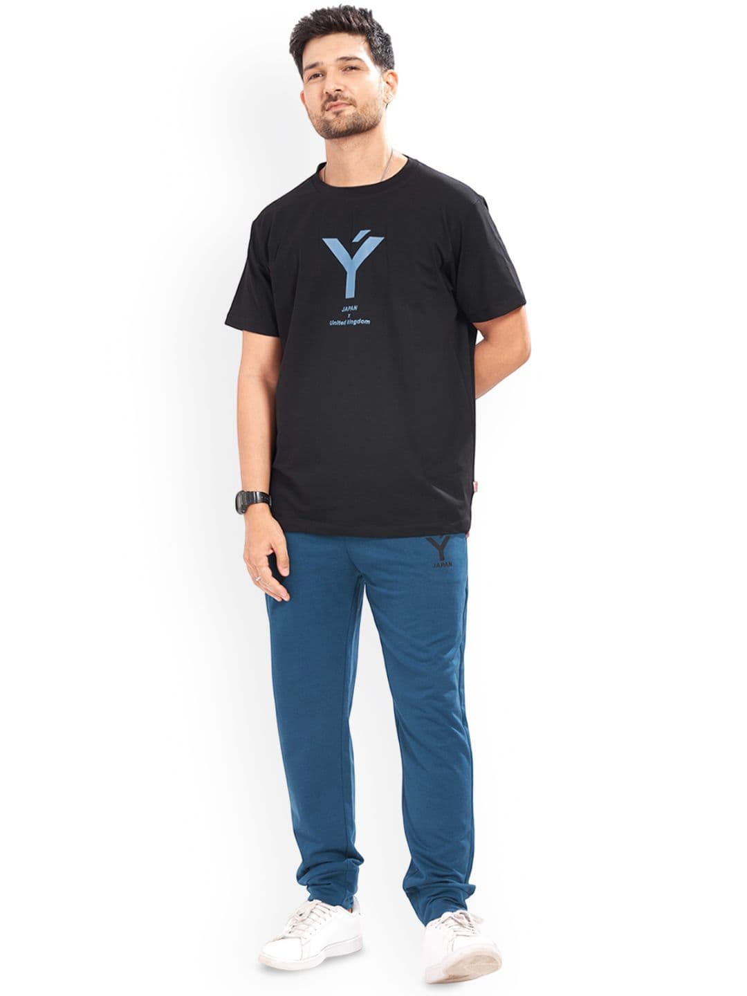 WEET Men Cotton Round Neck T-Shirt and Cargo Pants Printed Night suit - view 1