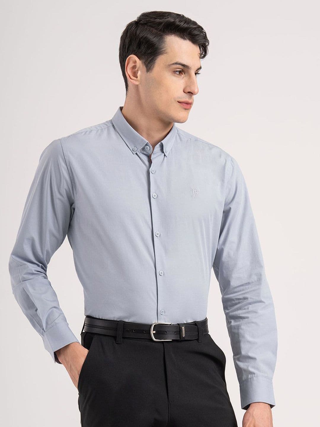 Red Tape Relaxed Fit Spread Collar Long Sleeves Cotton Shirt - view 1