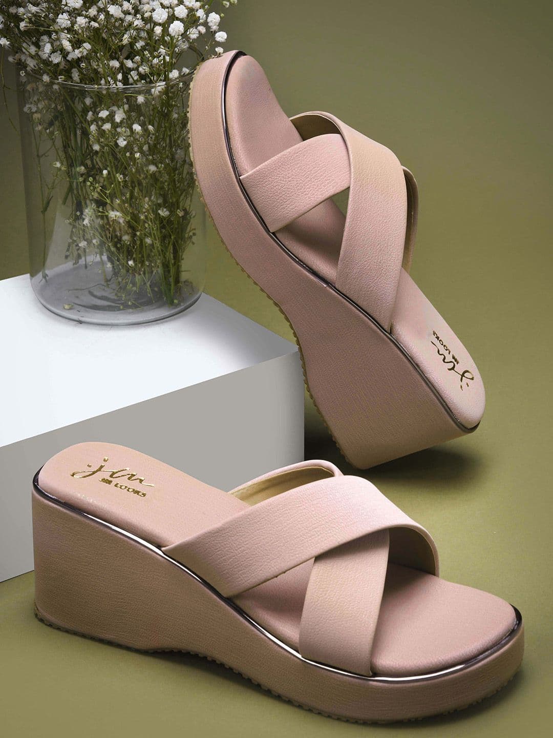 JM Looks Women Open Toe Comfortable Wedge Heel Sandals - view 1