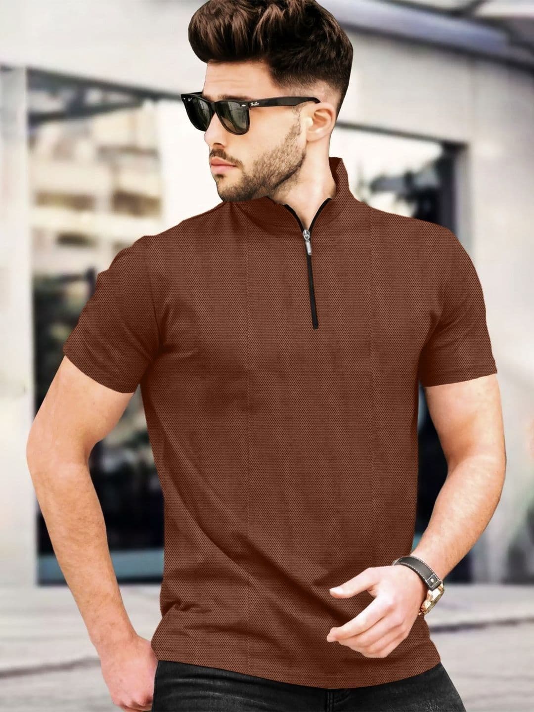 Leotude Polo Collar Short Sleeves T-Shirt - view 1