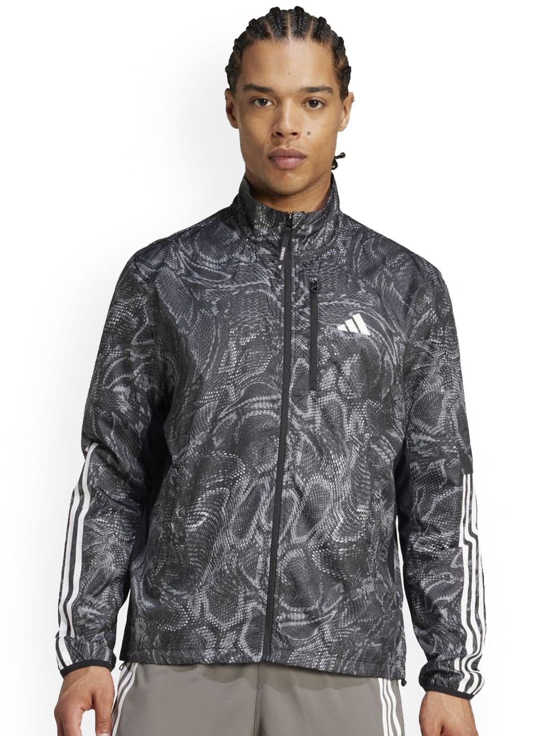 ADIDAS Men Own The Run Excite Wind.Rdy All Over Printed Slim-Fit Jacket - view 1
