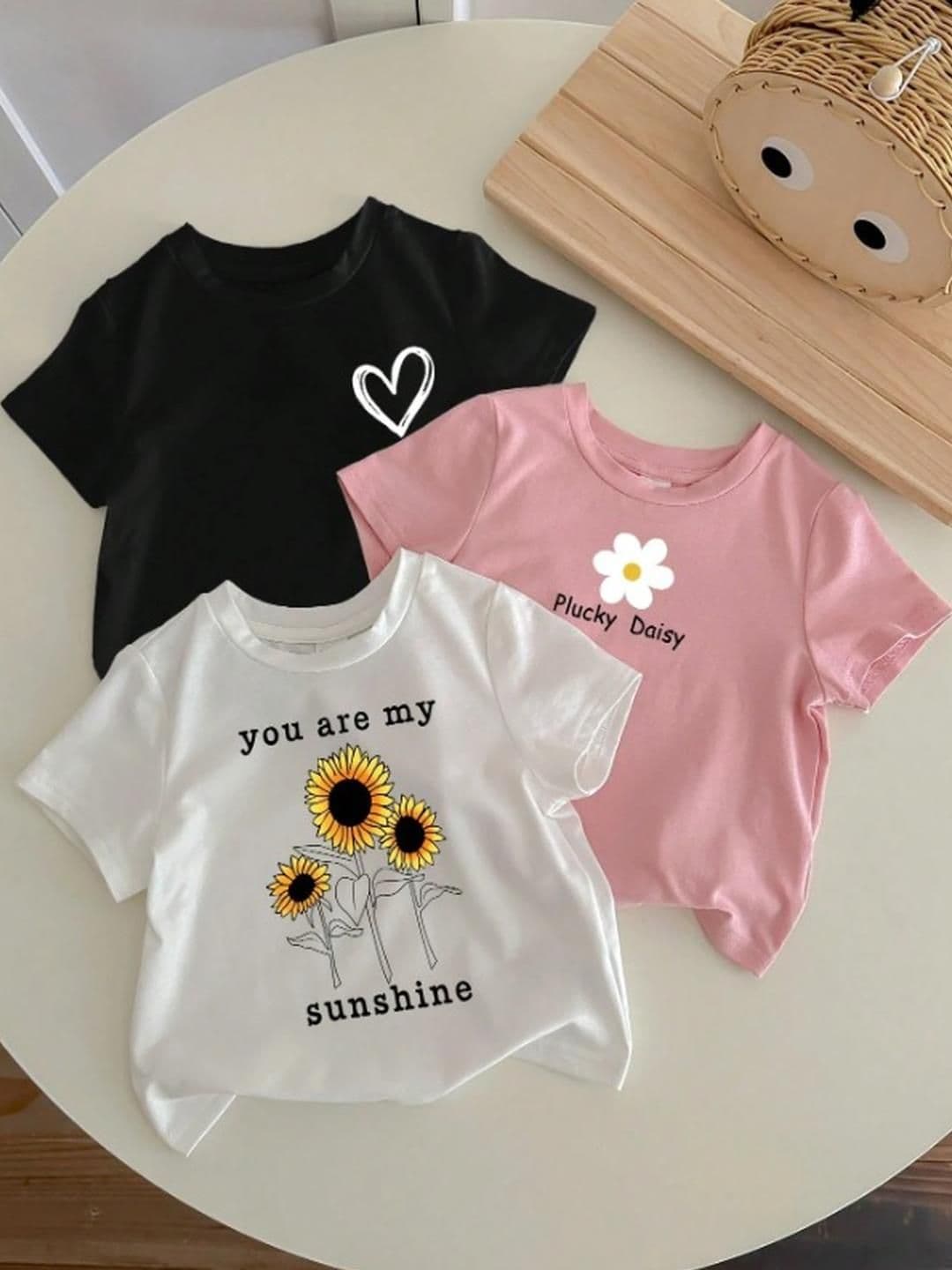 DAMN GUD DG Damn Gud Girls Multicolour T-Shirt Pack of 33 - view 1