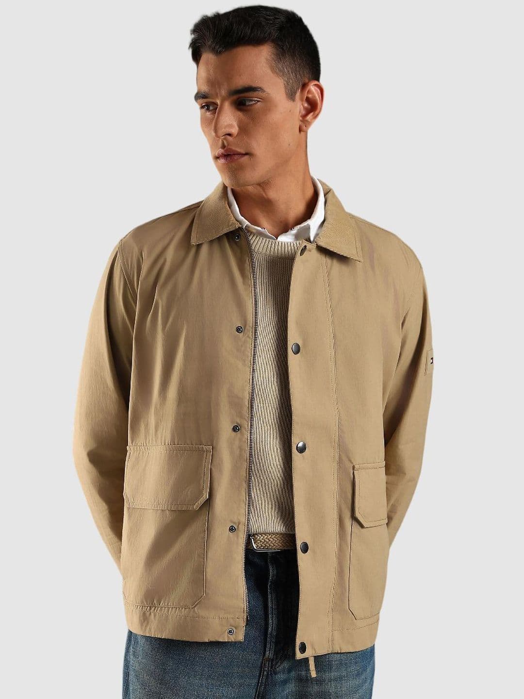 Tommy Hilfiger Spread Collar Open Front Jacket - view 1