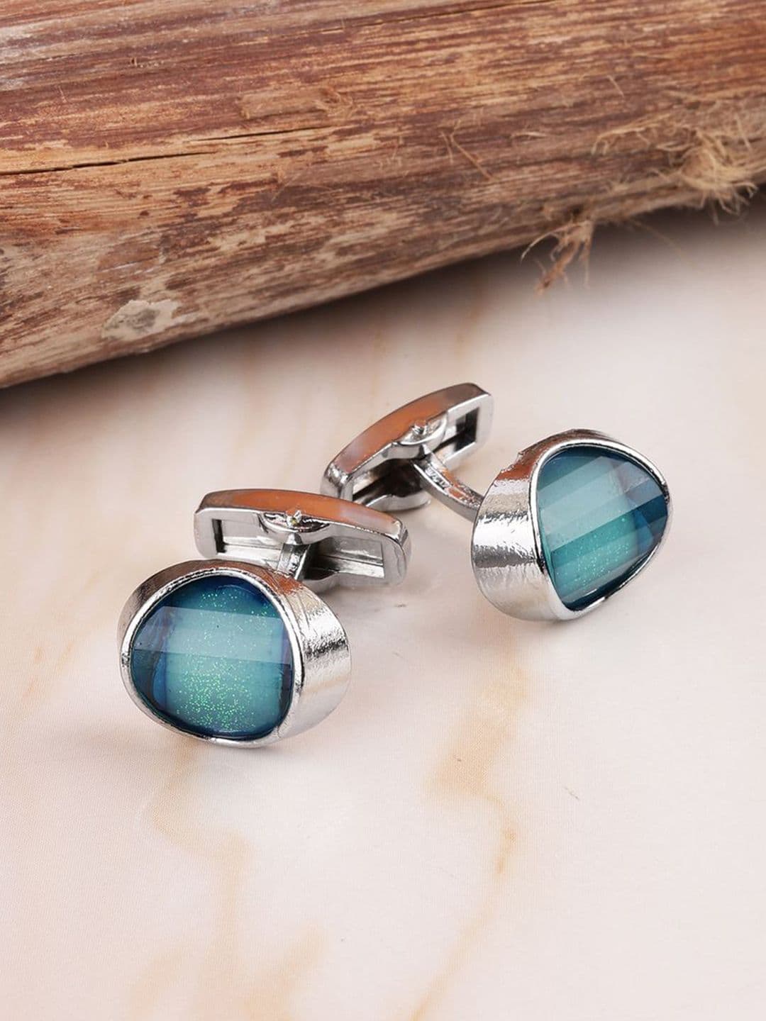 Alvaro Castagnino Men Silver-Plated Geometric Shaped Cufflinks - view 1