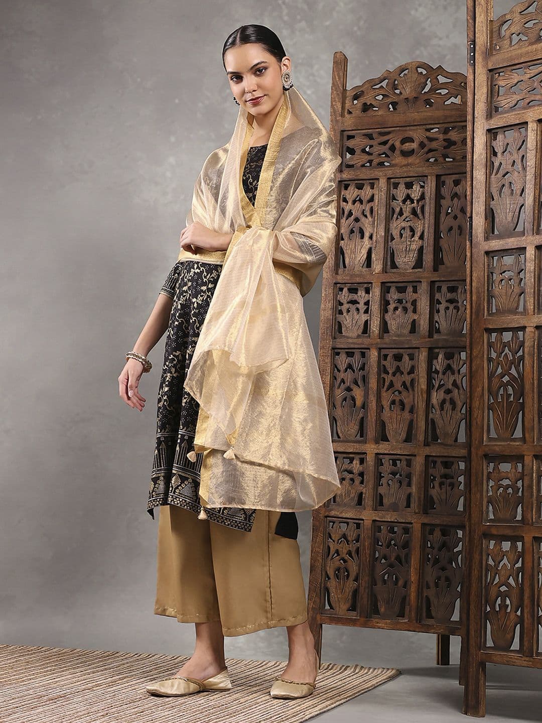 Rangriti Tasselled Border Dupatta - view 1