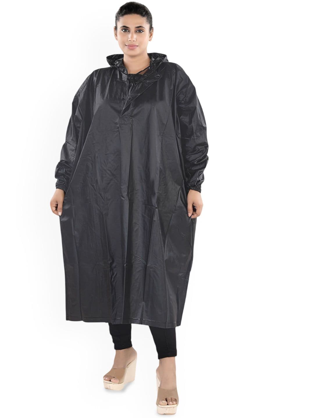 CLUB SEVENTY TWO Women Solid Hooded Rain Jacket - view 1